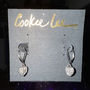 NEW Cookie Lee Heart Australian Crystal Earrings